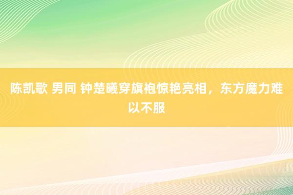 陈凯歌 男同 钟楚曦穿旗袍惊艳亮相，东方魔力难以不服