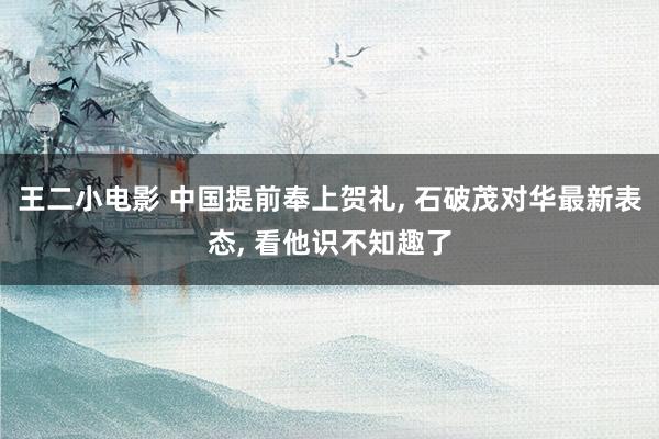 王二小电影 中国提前奉上贺礼, 石破茂对华最新表态, 看他识不知趣了
