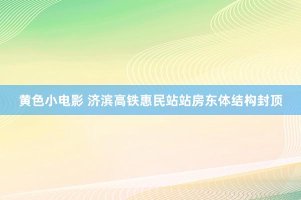 黄色小电影 济滨高铁惠民站站房东体结构封顶