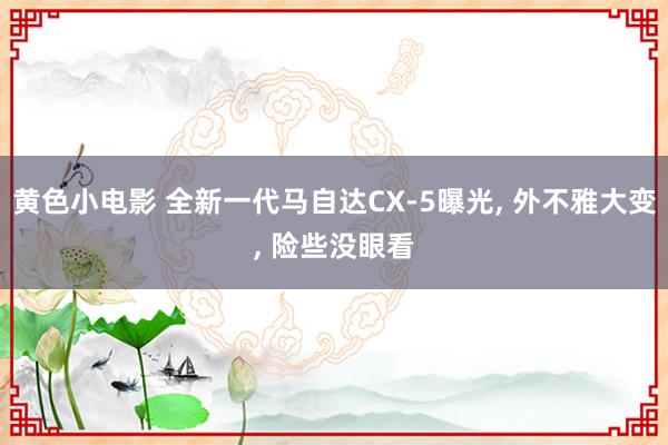 黄色小电影 全新一代马自达CX-5曝光, 外不雅大变, 险些没眼看