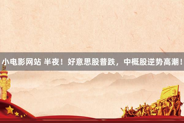 小电影网站 半夜！好意思股普跌，中概股逆势高潮！