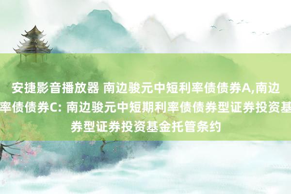安捷影音播放器 南边骏元中短利率债债券A,南边骏元中短利率债债券C: 南边骏元中短期利率债债券型证券投资基金托管条约