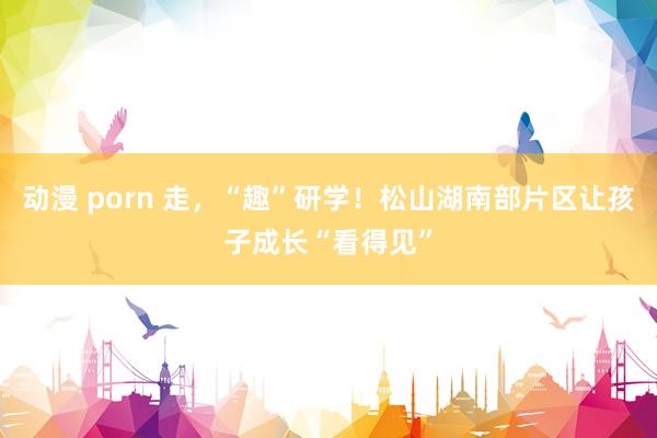 动漫 porn 走，“趣”研学！松山湖南部片区让孩子成长“看得见”
