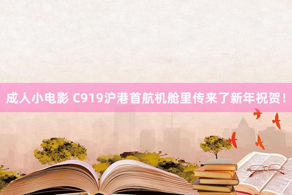 成人小电影 C919沪港首航机舱里传来了新年祝贺！