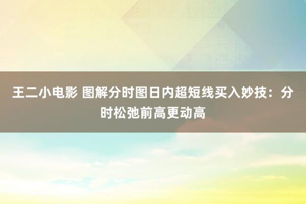王二小电影 图解分时图日内超短线买入妙技：分时松弛前高更动高