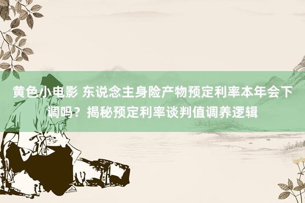 黄色小电影 东说念主身险产物预定利率本年会下调吗？揭秘预定利率谈判值调养逻辑