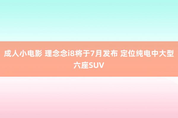成人小电影 理念念i8将于7月发布 定位纯电中大型六座SUV