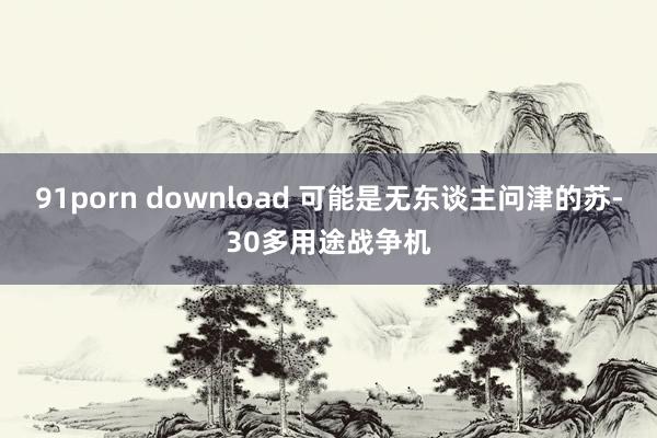 91porn download 可能是无东谈主问津的苏-30多用途战争机
