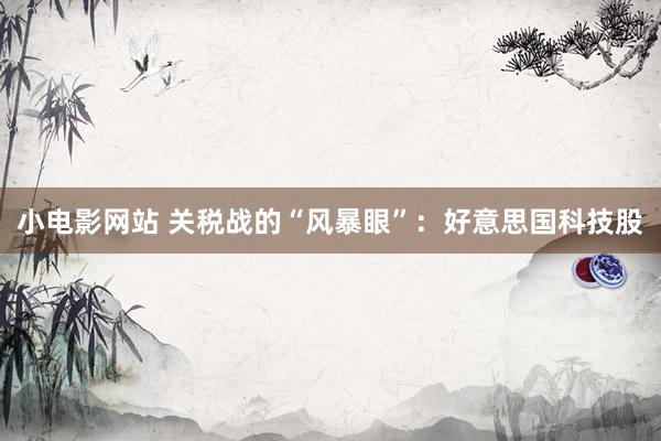 小电影网站 关税战的“风暴眼”：好意思国科技股