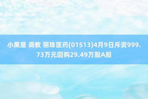 小黑屋 调教 丽珠医药(01513)4月9日斥资999.73万元回购29.49万股A股