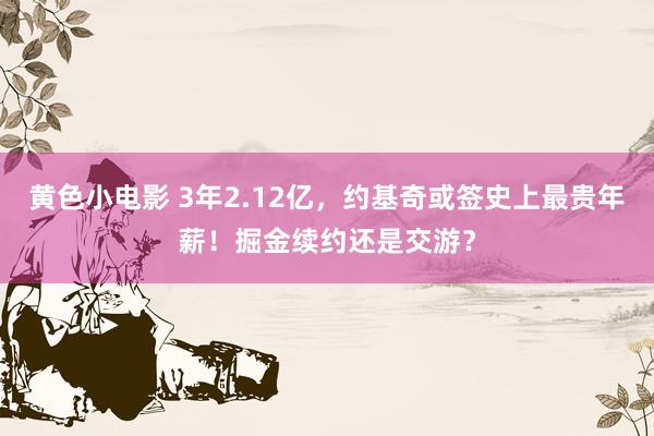 黄色小电影 3年2.12亿，约基奇或签史上最贵年薪！掘金续约还是交游？