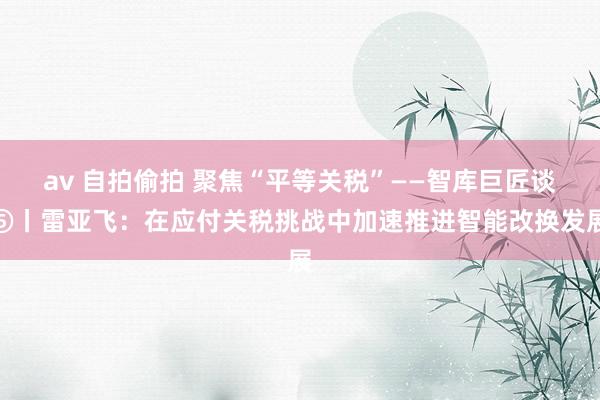 av 自拍偷拍 聚焦“平等关税”——智库巨匠谈⑤丨雷亚飞：在应付关税挑战中加速推进智能改换发展