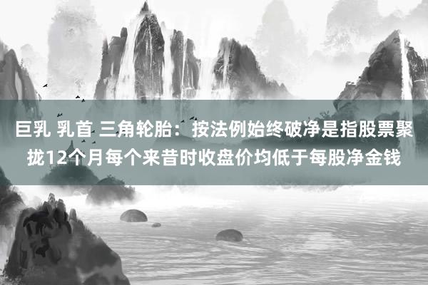 巨乳 乳首 三角轮胎：按法例始终破净是指股票聚拢12个月每个来昔时收盘价均低于每股净金钱