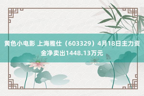 黄色小电影 上海雅仕（603329）4月18日主力资金净卖出1448.13万元