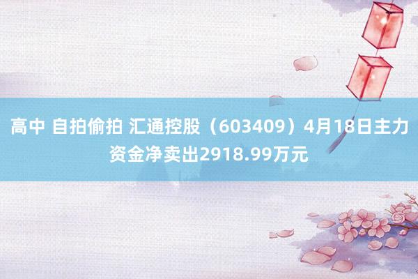 高中 自拍偷拍 汇通控股（603409）4月18日主力资金净卖出2918.99万元