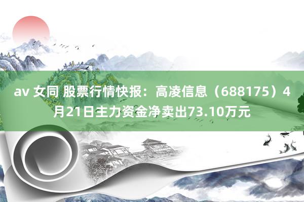 av 女同 股票行情快报：高凌信息（688175）4月21日主力资金净卖出73.10万元