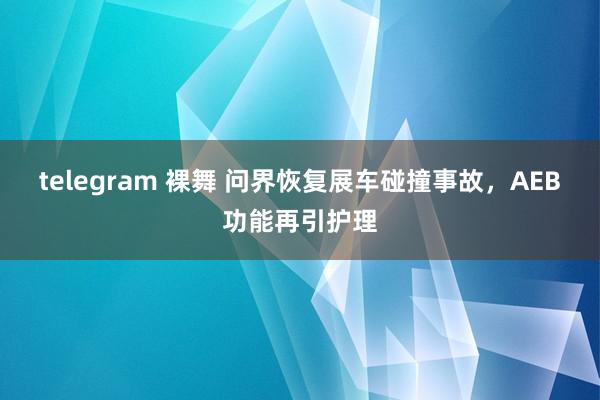 telegram 裸舞 问界恢复展车碰撞事故，AEB功能再引护理