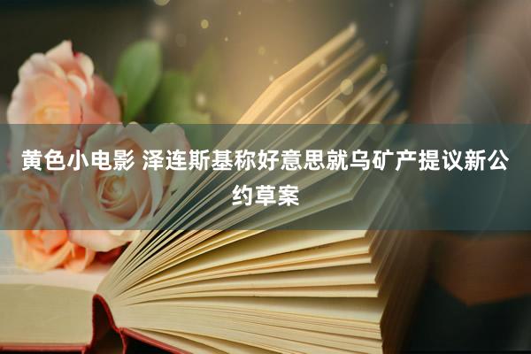 黄色小电影 泽连斯基称好意思就乌矿产提议新公约草案