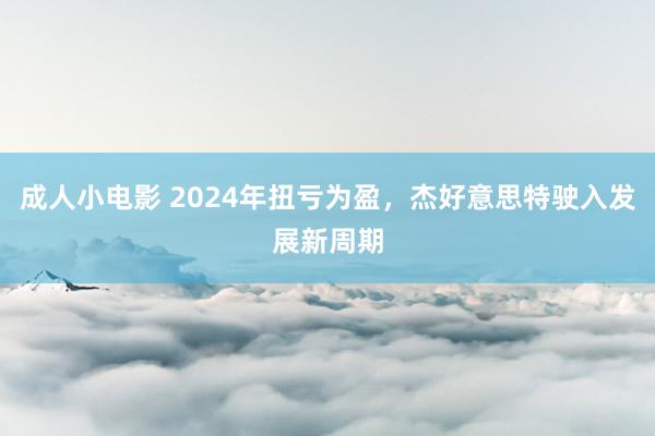 成人小电影 2024年扭亏为盈，杰好意思特驶入发展新周期