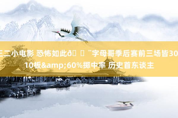 王二小电影 恐怖如此😨字母哥季后赛前三场皆30+10板&60%掷中率 历史首东谈主