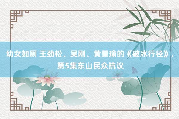 幼女如厕 王劲松、吴刚、黄景瑜的《破冰行径》， 第5集东山民众抗议